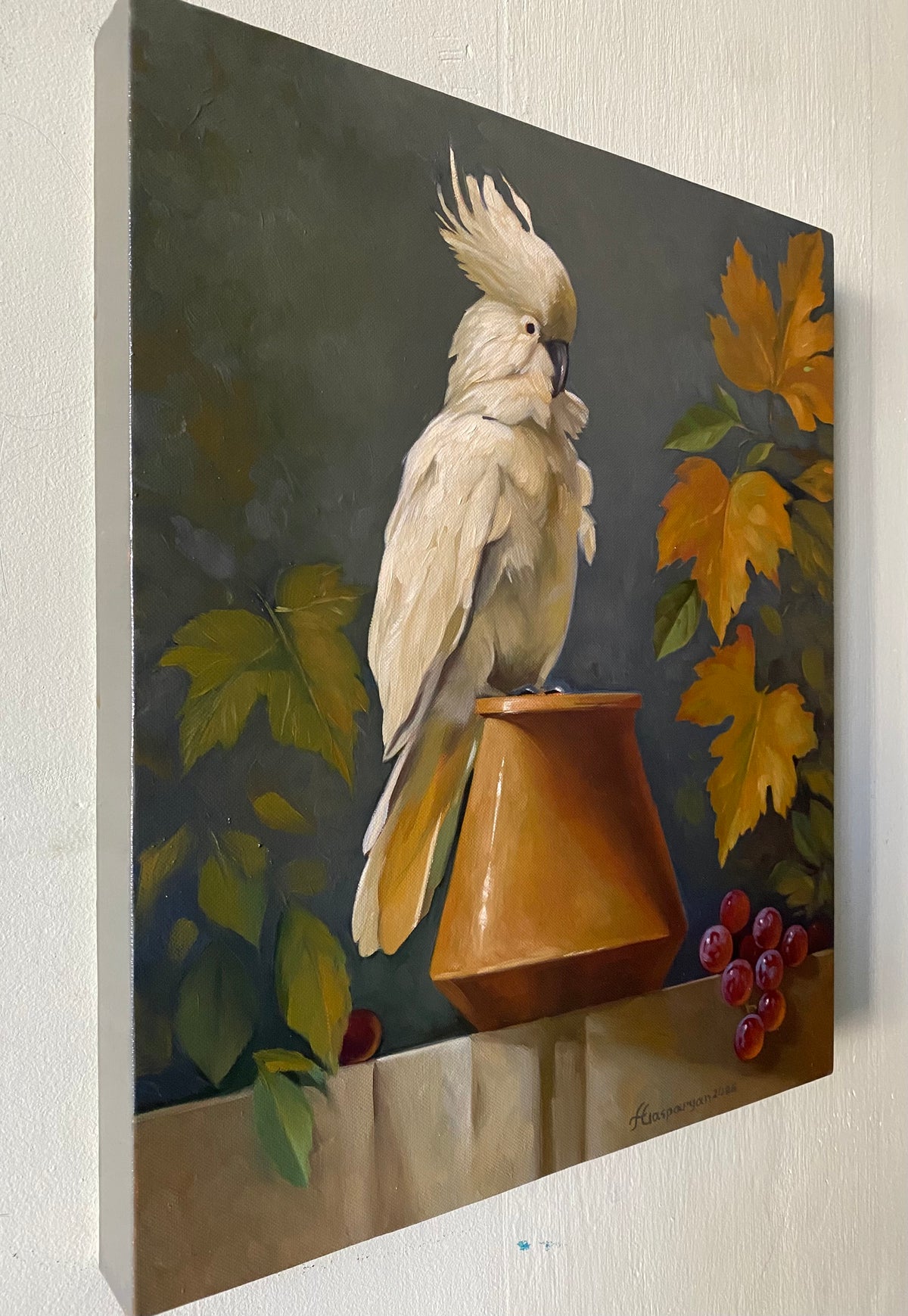 White Cockatoo with Grapes - Ara Gasparyan