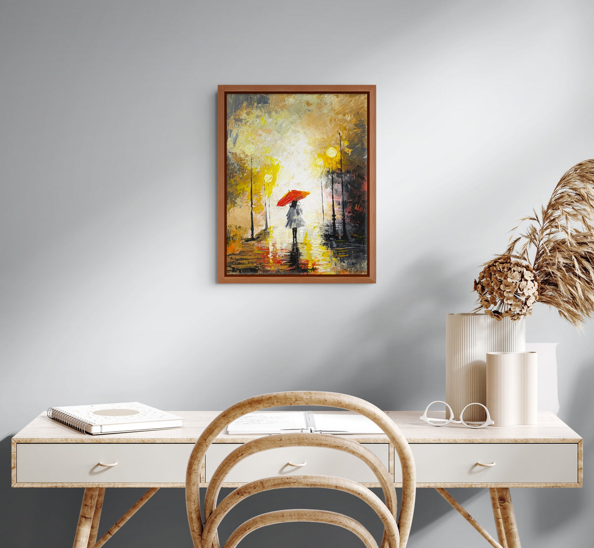 Path with Glowing Streetlamps - Vahe Bagumyan