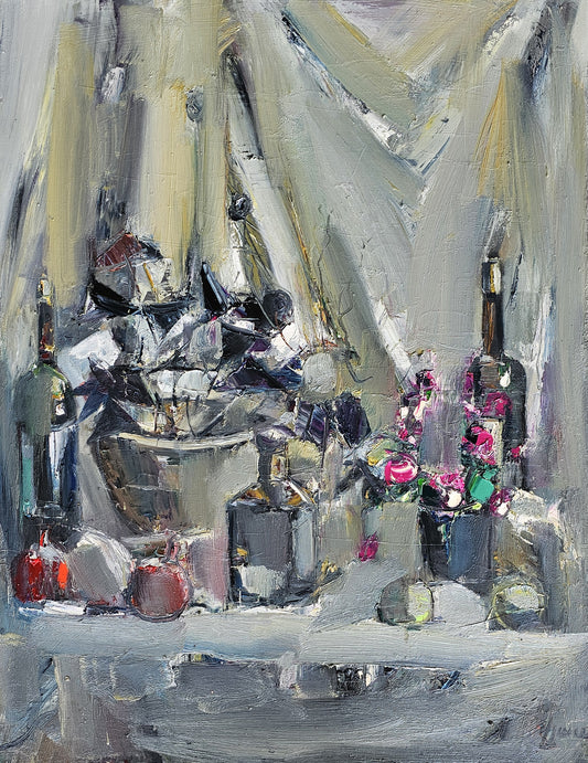 Silver Table, Crimson Fruit- Vlas Ayvazyan