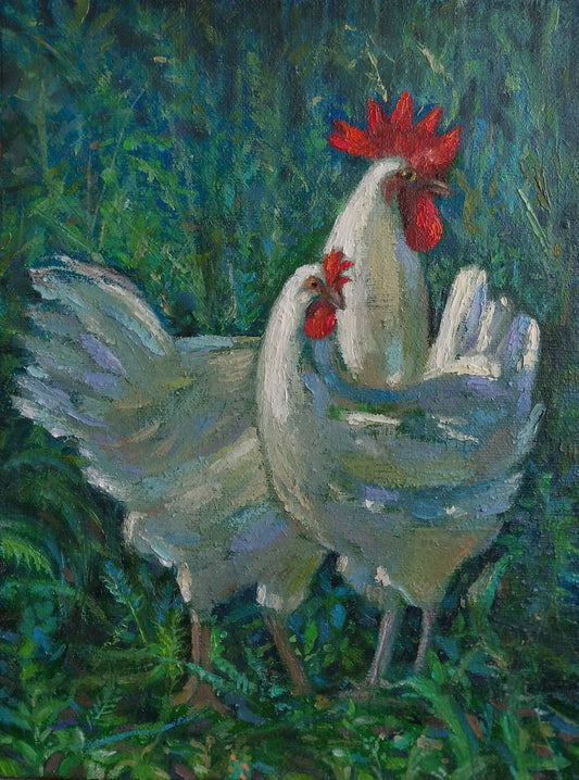 Rooster and His Hen - Kamsar Ohanyan