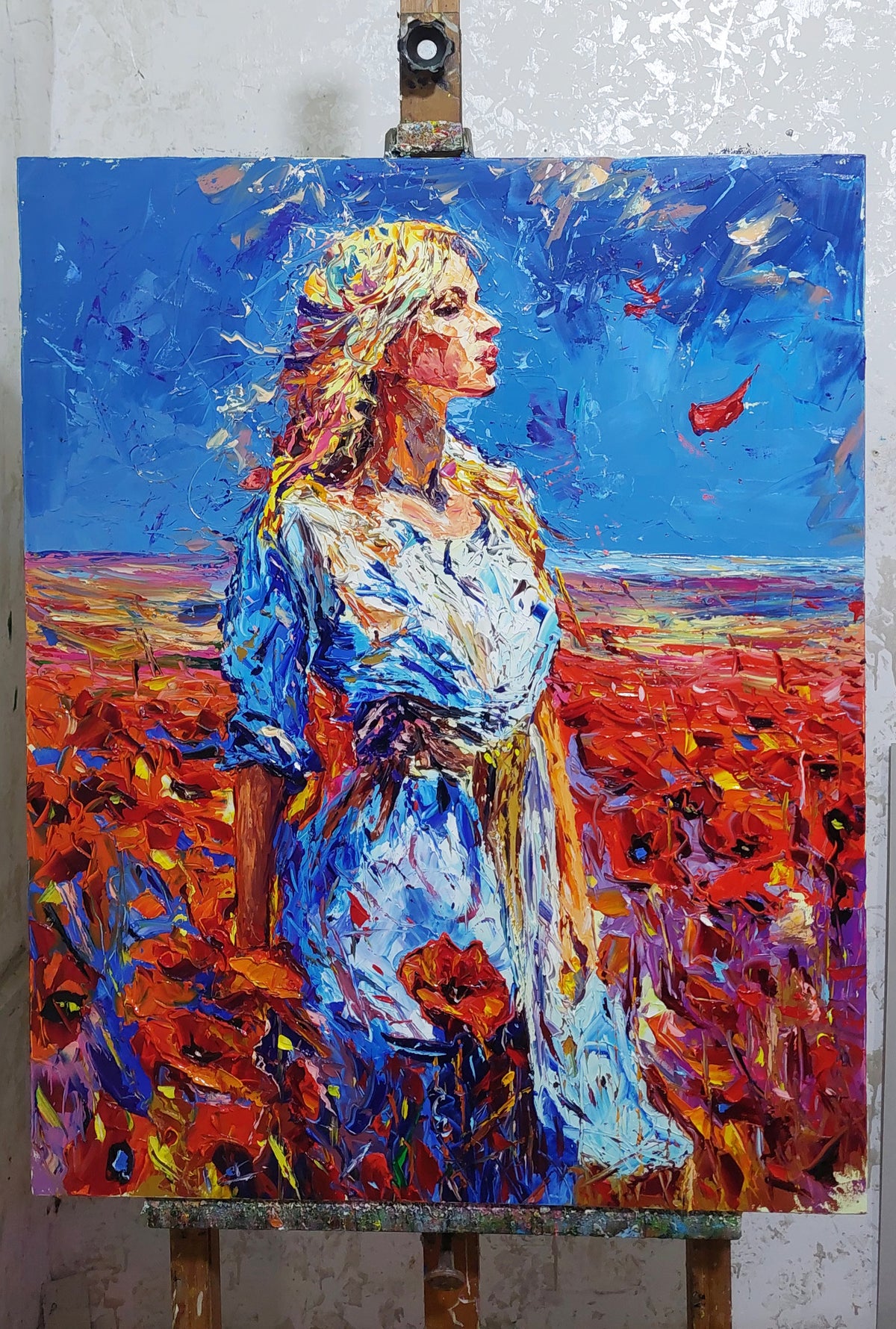Girl Among the Poppies - Andranik Harutyunyan