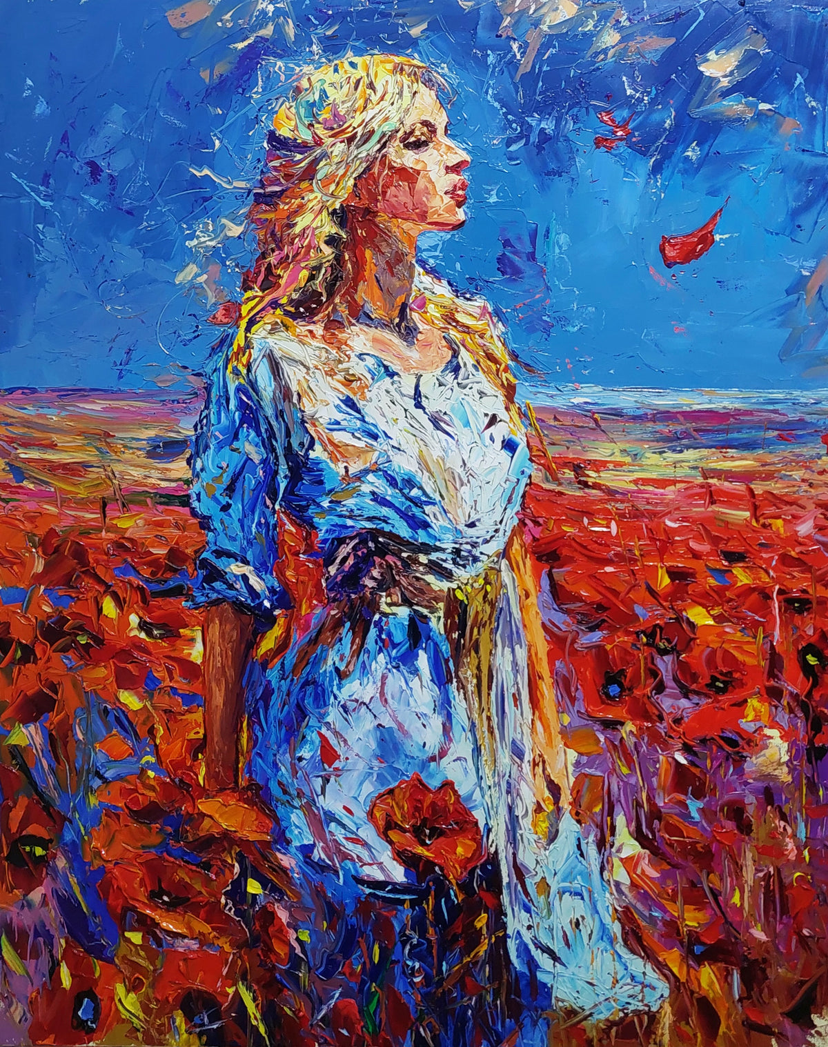 Girl Among the Poppies - Andranik Harutyunyan