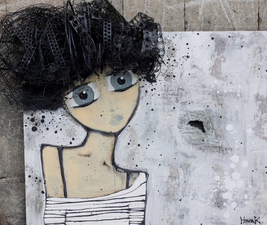 Girl Emerging From the Canvas - Ani Hovak
