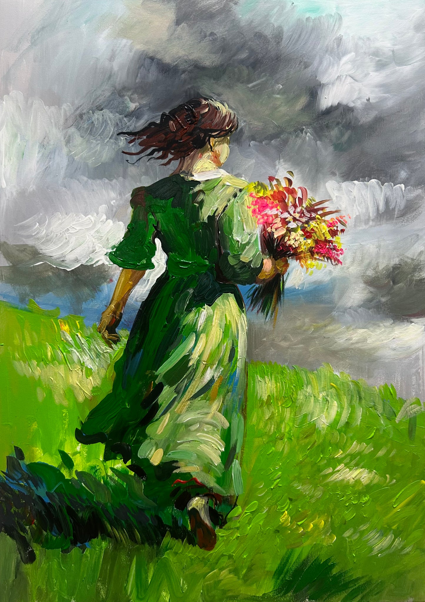Girl in Green Meadow - Vahe Bagumyan