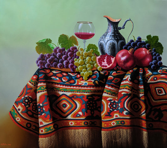 Still Life with Armenian Carpet - Shahen Aleqsandryan