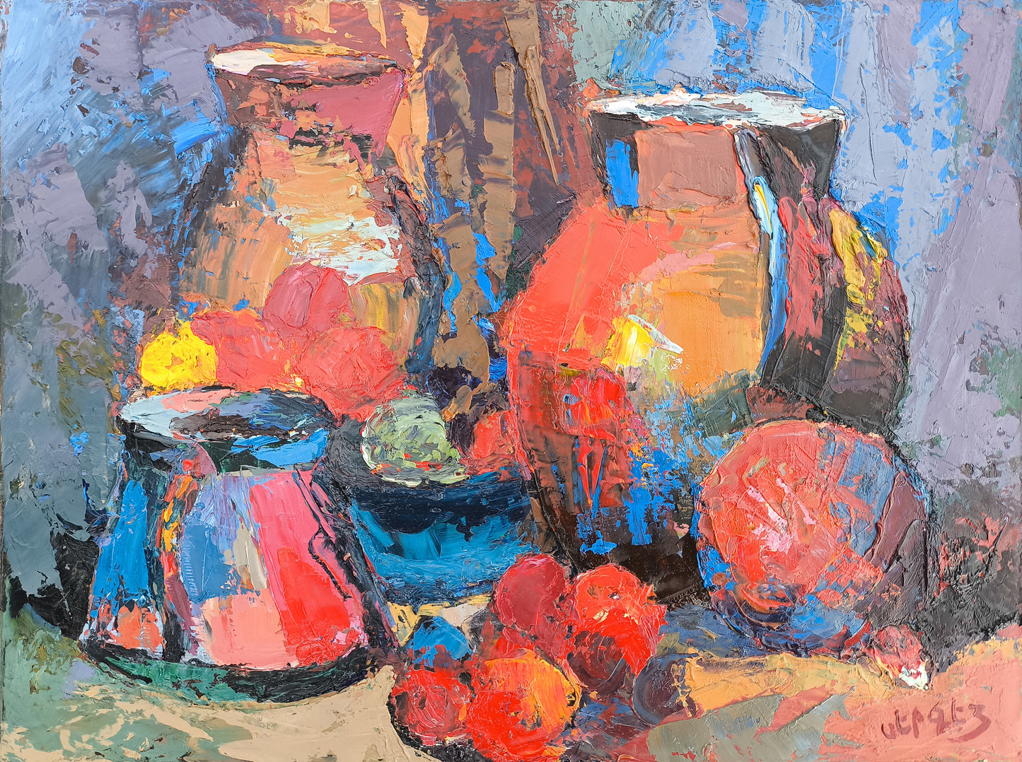 Two Jugs in Vibrant Tones - Sergey Arustamyan