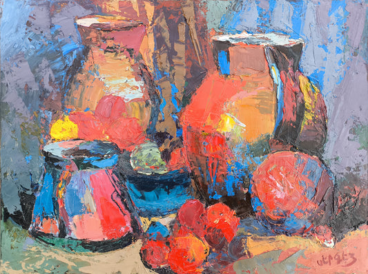 Two Jugs in Vibrant Tones - Sergey Arustamyan