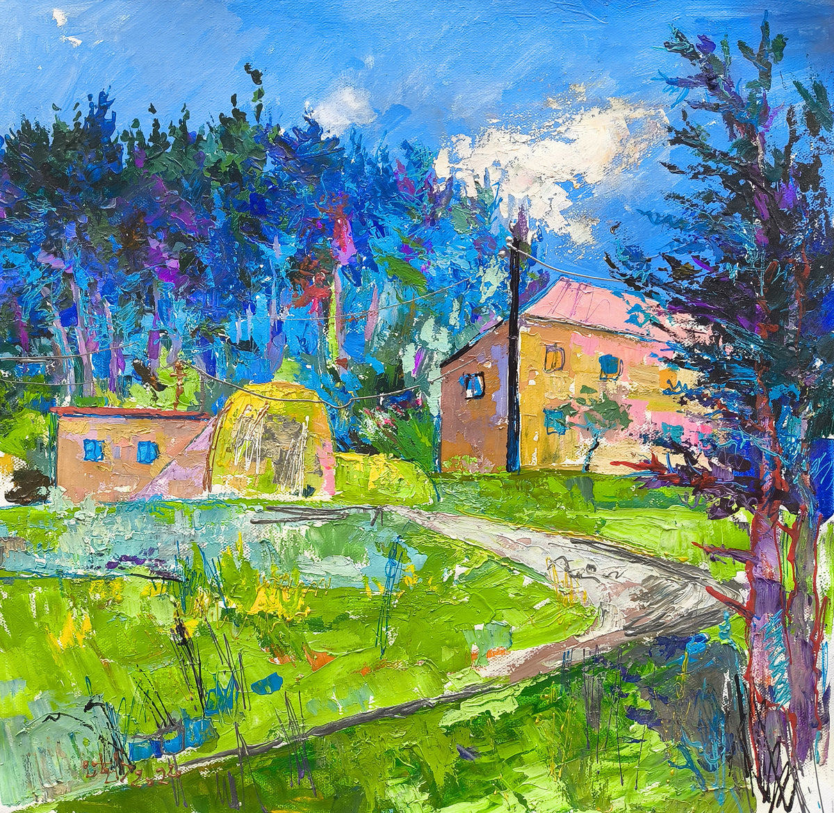 Pink Roof, Green Fields - Meliq Khazaryan