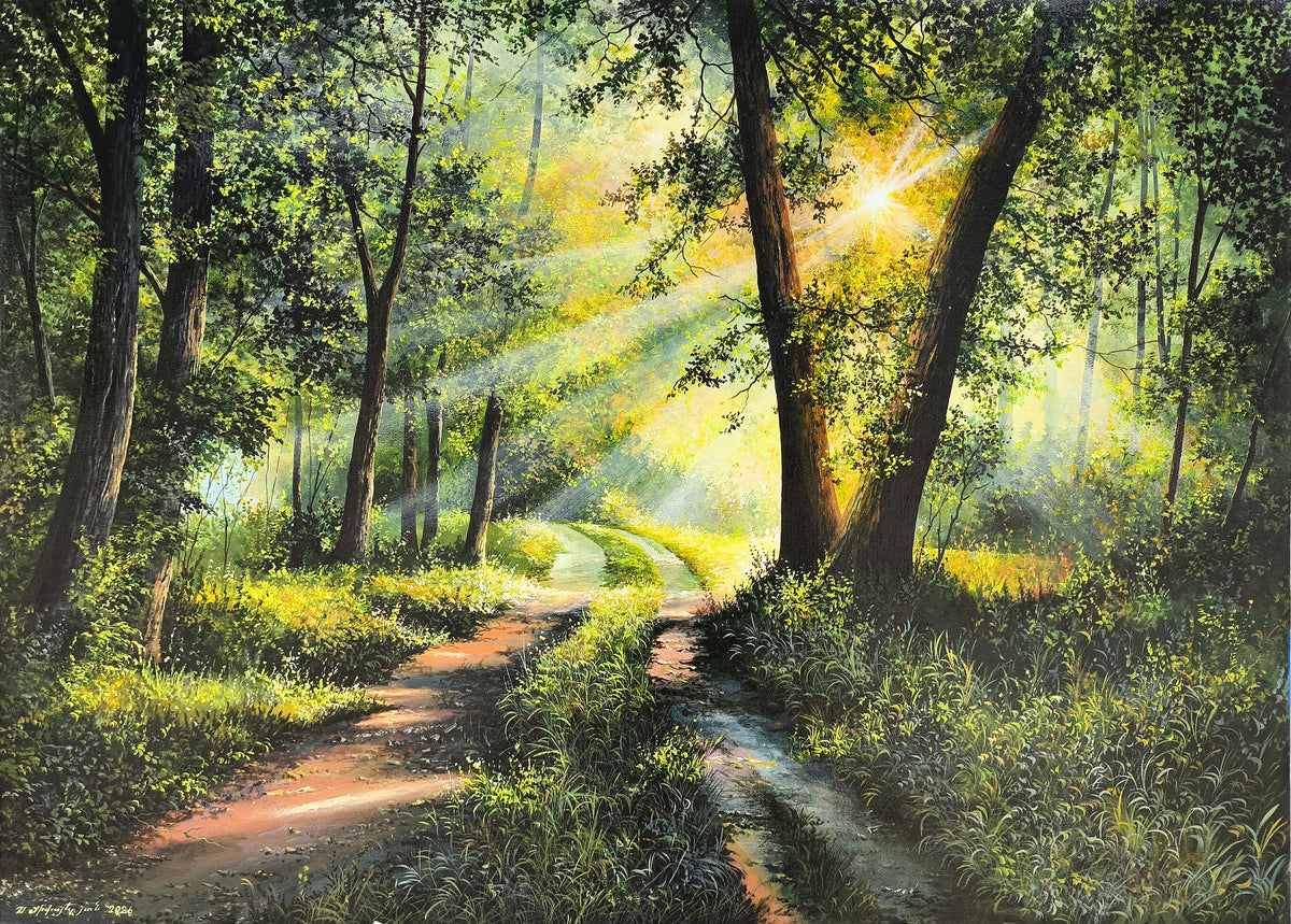 Sunlit Forest Path - Sergey Miqayelyan