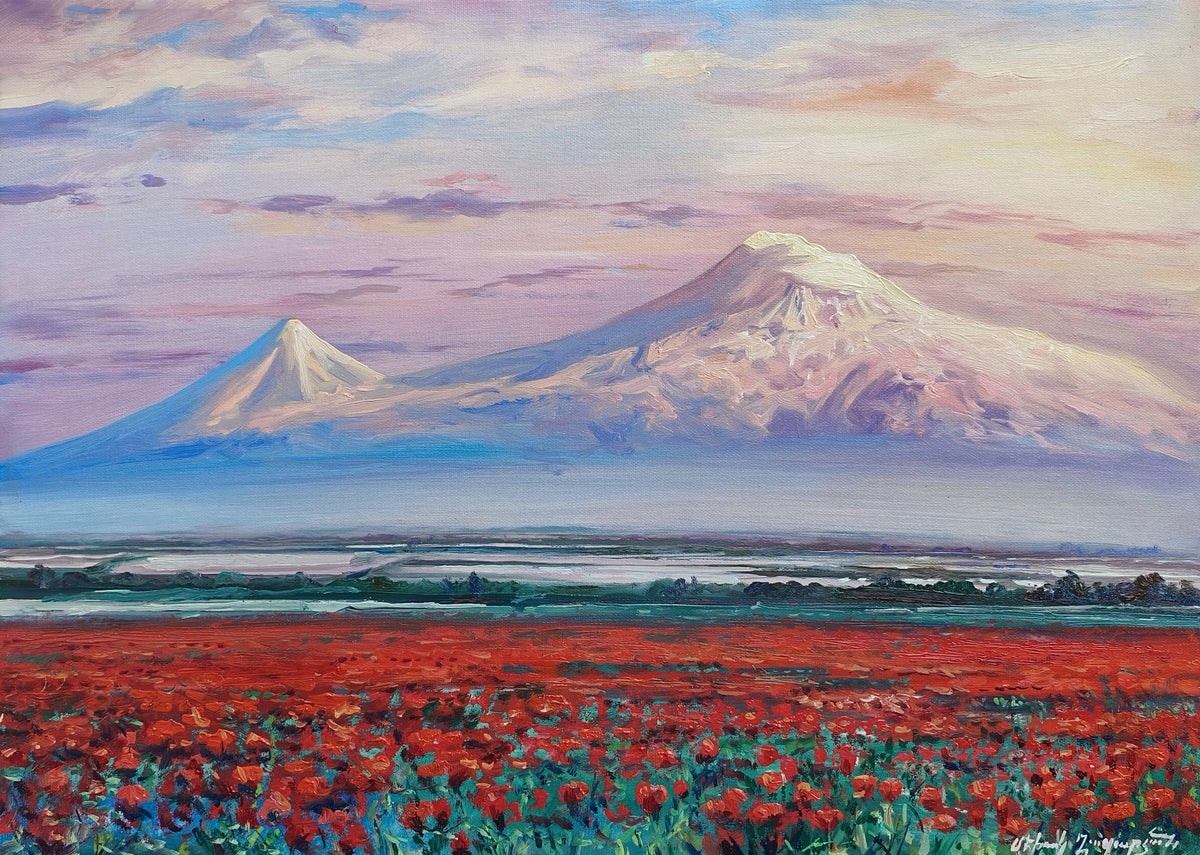 Ararat in Poppies - Mekhak Khazaryan