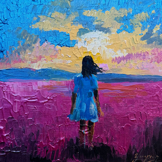 Girl in the Magenta Field - Vahe Bagumyan