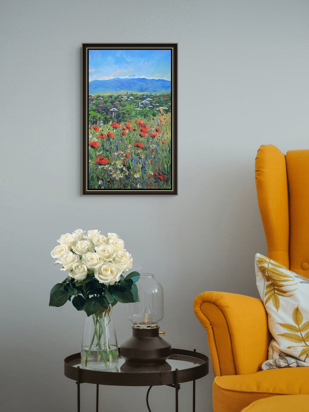 Highland Village and Meadow - Aramayis Khlghatyan
