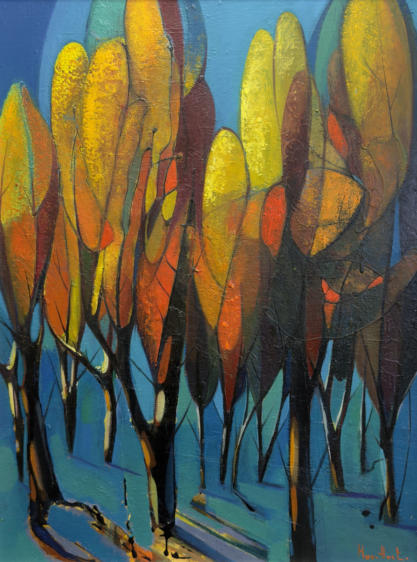 Autumn Fiery Trees - Hovhannes Avetisyan