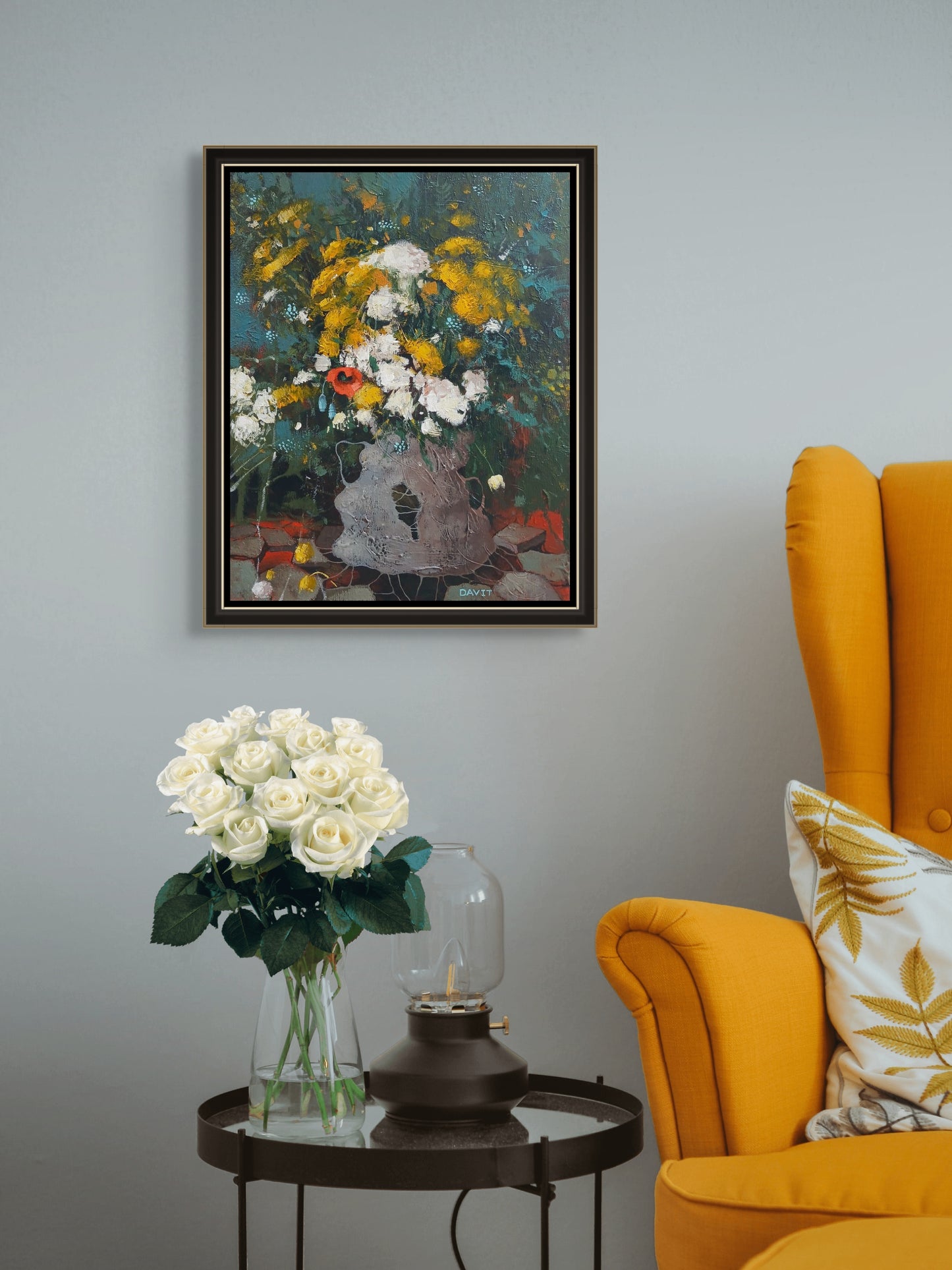 Rustic Floral Still Life - Davit Arstamyan